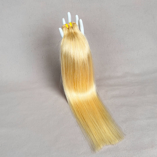 Straight “Barbie blonde”
